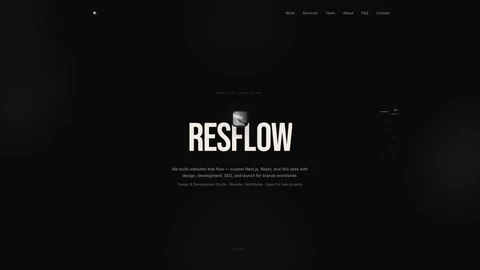 Resflow · 产品首屏已有展示截图